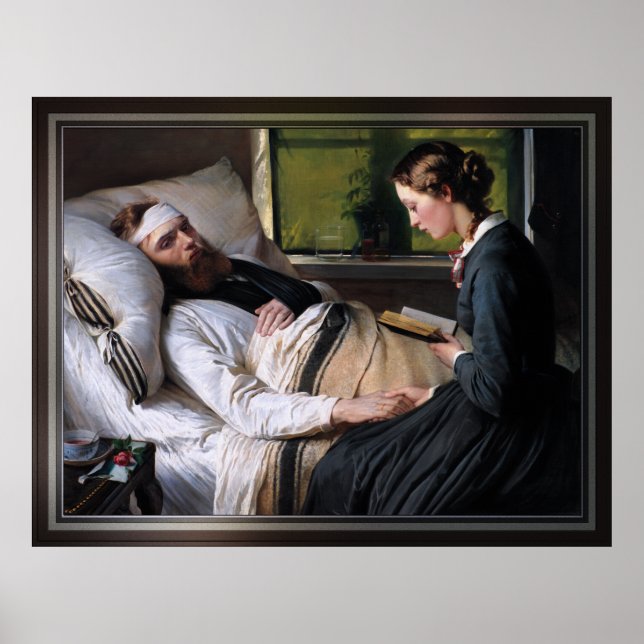 Affiche A Wounded Danish Soldier by Elisabeth Baumann (Devant)