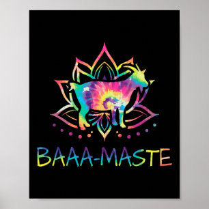 Affiche Aa Maste Tie Dye Chèvre Yoga Lotus Mandala Humour 