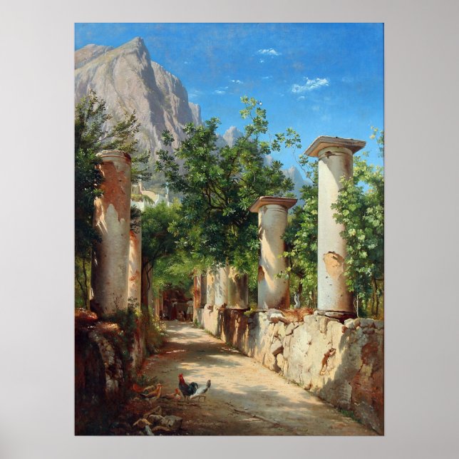 Affiche Aagaard Ancient Columns Italy Painting (Devant)