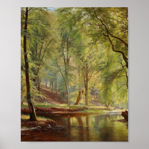 Affiche Aagaard Forest Stream Landscape Painting