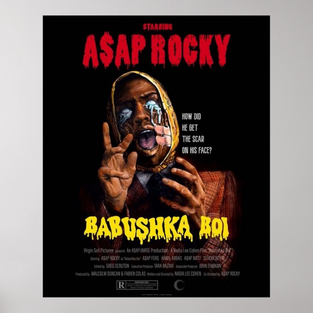AFFICHE AAP ROCKY - BABUSHKA BOI (Devant)