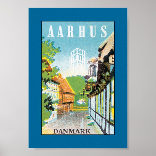 Affiche Aarhus Danmark (toile) (Devant)