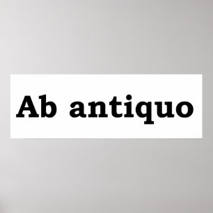Affiche Ab antiquo