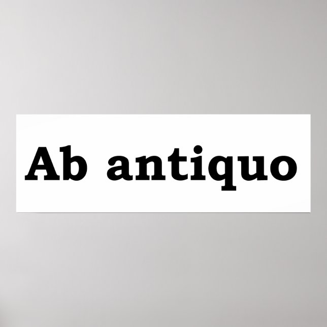 Affiche Ab antiquo (Devant)