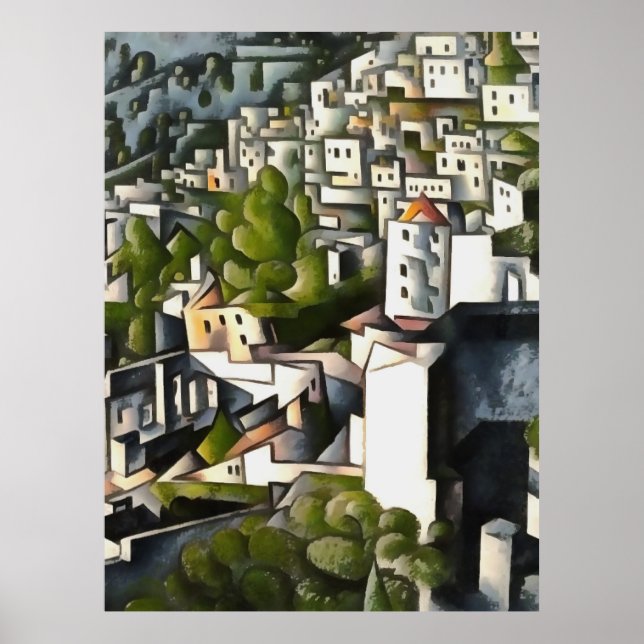 Affiche Abandoned Houses Of Kayakoy Abstract Art (Devant)