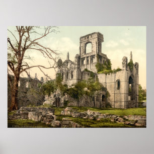 Affiche Abbaye de Kirkstall, Leeds, Yorkshire, Angleterre