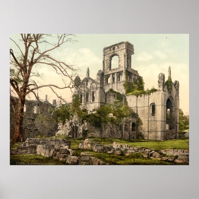 Affiche Abbaye de Kirkstall, Leeds, Yorkshire, Angleterre (Devant)