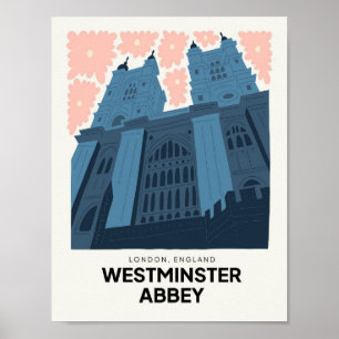 Affiche Abbaye de Westminster Londres Angleterre Voyage fl