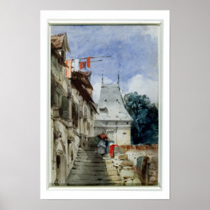 Affiche Abbaye St-Amand, Rouen (w/c, carrosserie et crayon