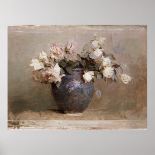 Affiche Abbott Handerson Thayer Roses Encore Vie Fleurs