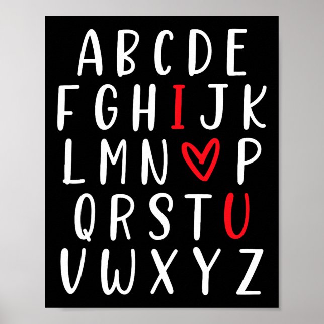 Affiche Abc Alphabet Je T'Aime Professeur D'Anglais Saint- (Devant)