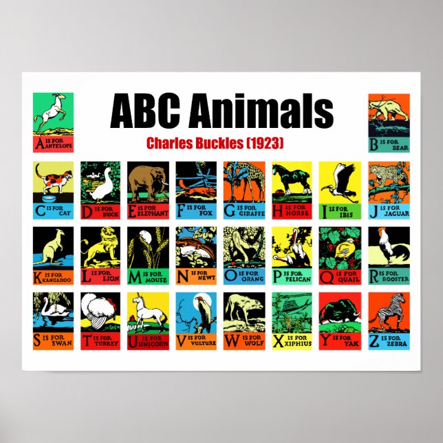 Affiche ABC Animals, Charles Buckles (1923) (Devant)