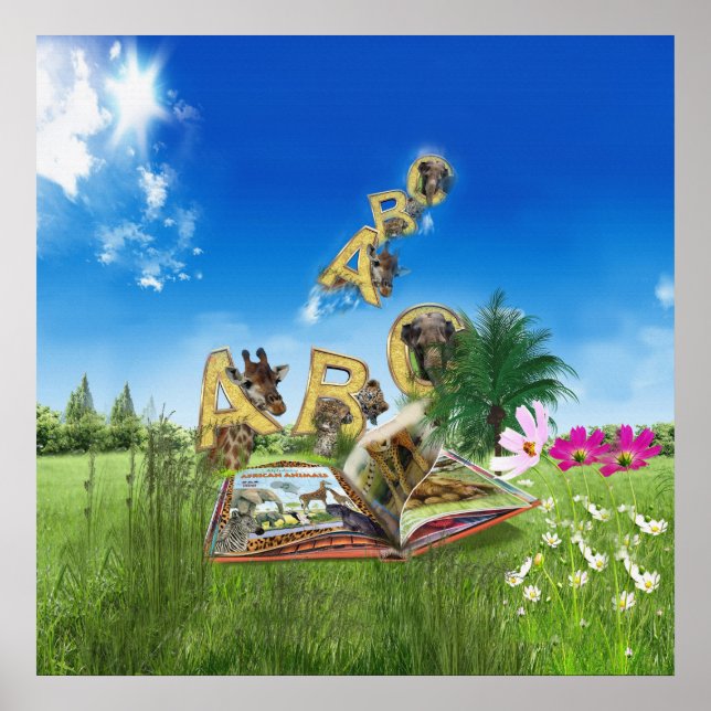 Affiche ABC Capital Alphabet themes. (Devant)