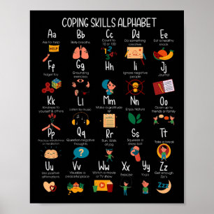 Affiche Abc Compétences d'adaptation Alphabet Autosoins Sa