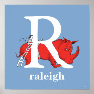 Affiche ABC du Dr Seuss : Lettre R - Blanc   Ajouter Votre