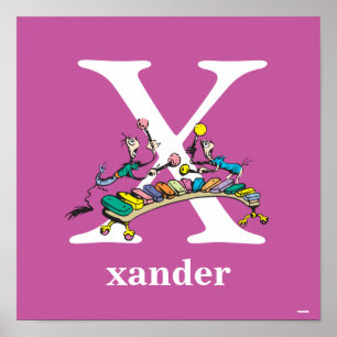 Affiche ABC du Dr Seuss : Lettre X - Blanc   Ajouter Votre