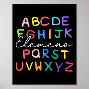 Affiche Abc Elemeno jardin d'enfants Enseignant Garçon fil