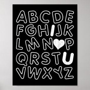 Affiche Abc I Love You Alphabet Enseignants Jour Valentine
