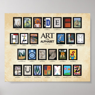 Affiche ABC - L'art dans l'alphabet