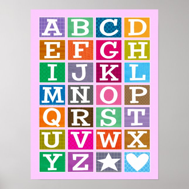 Affiche ABC (rose) (Devant)