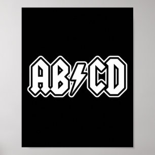 Affiche Abcd Amusement Retour À L'école Enseignant Élève