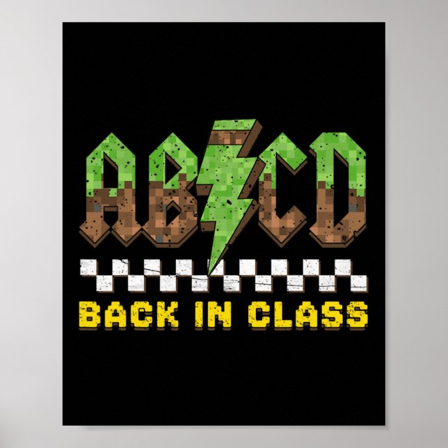 Affiche Abcd Back In Cl Rock Back To School Boys Girls Tea (Devant)