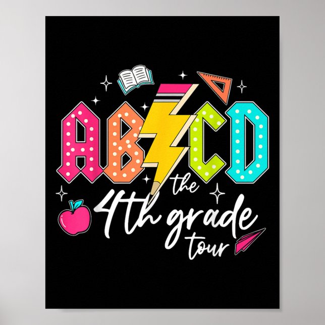 Affiche Abcd La 4e Classe Tour crayon foudre Rock Boys (Devant)
