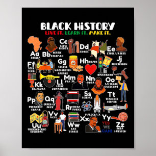 Affiche Abcs Du Mois De L'histoire Des Noirs Fierté Vive L