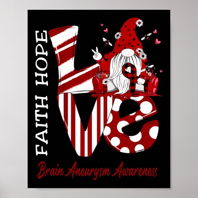 Affiche Abee Gnome Love Cerveau Aneurysme Sensibilisation (Devant)
