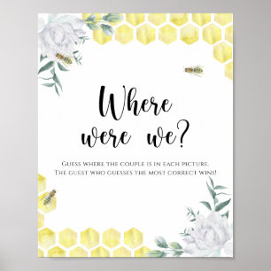 Affiche Abeille aquarelle - Où étions-nous ?