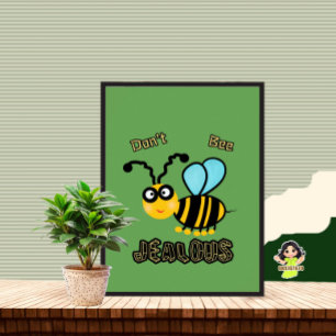Affiche Abeille drôle