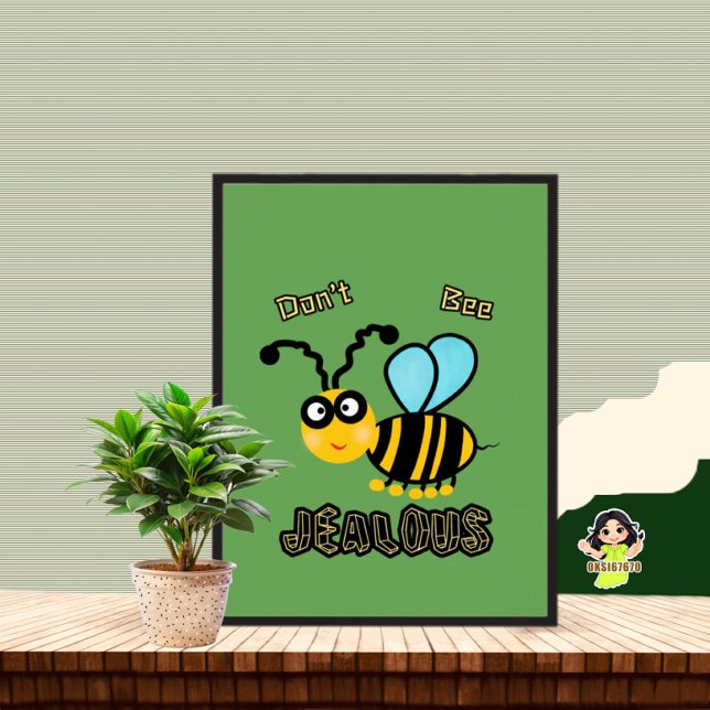 Affiche Abeille drôle (Créateur téléchargé)