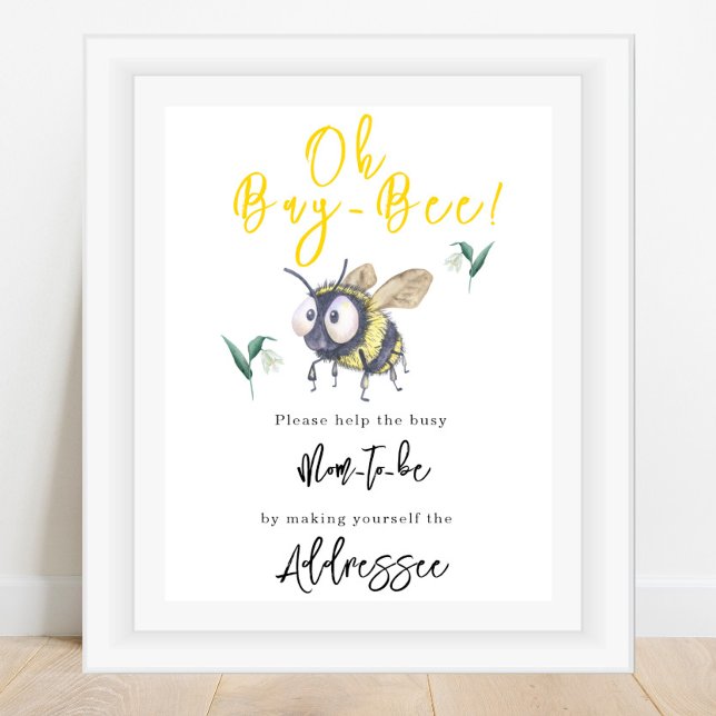 Affiche Abeille - future maman destinataire (Créateur téléchargé)