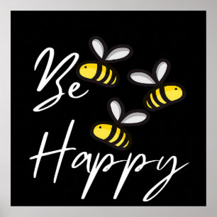 Affiche Abeille Joyeux Cadeaux D'Abeille, J'Aime Abeille,