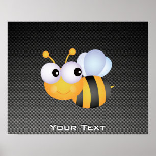 Affiche Abeille mignonne ; Lisse