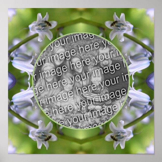 Affiche Abeille Sur Bluebell Flower Frame Créez votre prop (Devant)