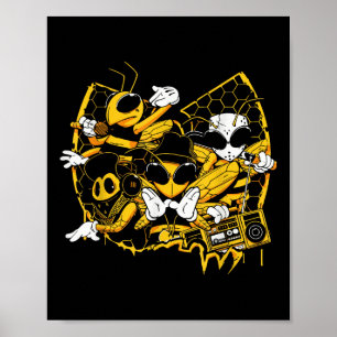 Affiche Abeilles Hip hop Vieux École Rap Musique Amoureux
