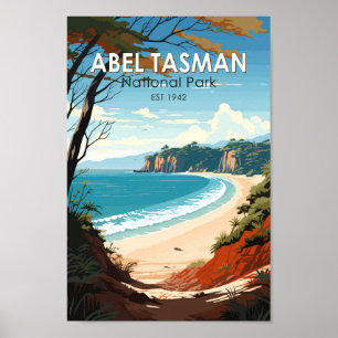 Affiche Abel Tasman National Park Nouvelle-Zélande Travel