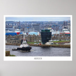 Affiche Aberdeen, Écosse, Royaume-Uni