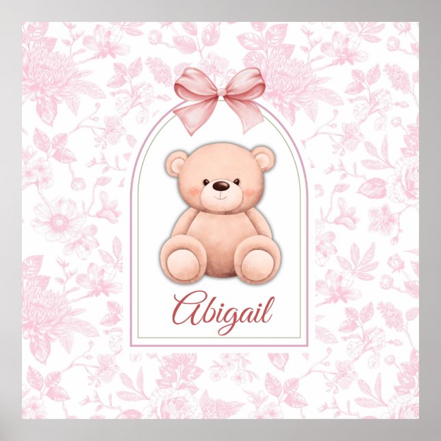Affiche Abigail | Conception personnalisée d'ours en peluc (Devant)