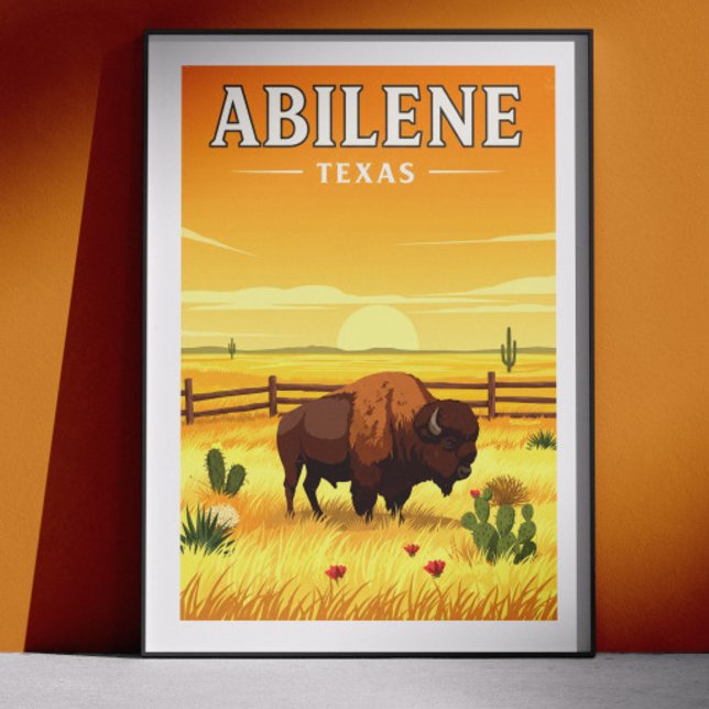 Affiche Abilene Texas vintage (Créateur téléchargé)