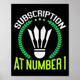 Affiche Abonnement Au Numéro 1 Funny Badminton