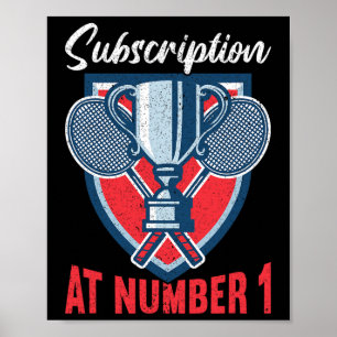 Affiche Abonnement Au Numéro 1 Funny Badminton 2
