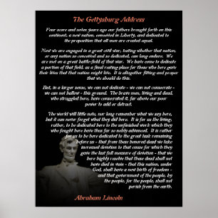 Affiche Abraham Lincoln - Adresse Gettysburg