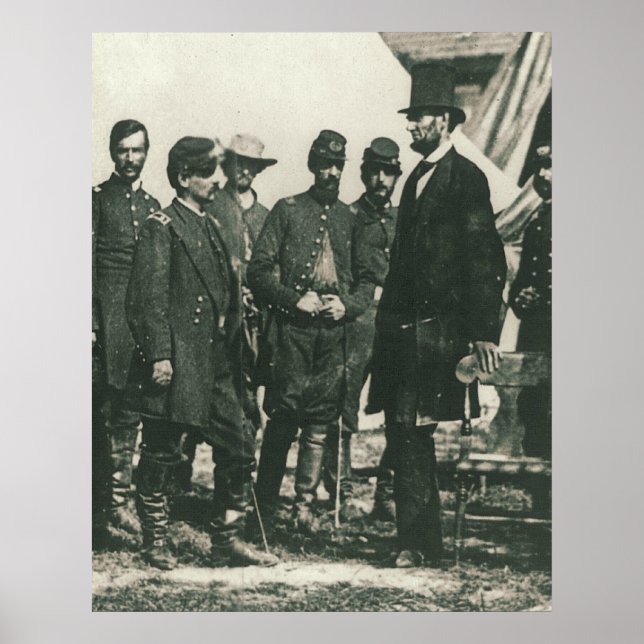 Affiche Abraham Lincoln avec des troupes 1862 (Devant)