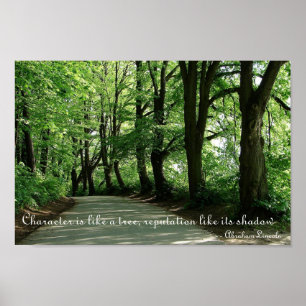 Affiche Abraham Lincoln Citation de caractère