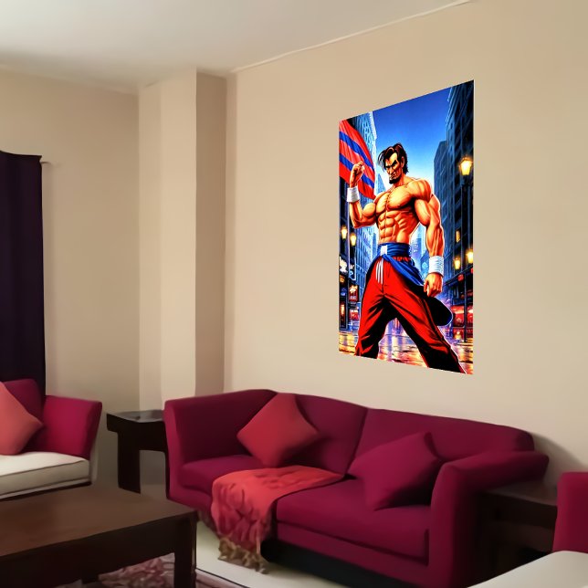 Affiche Abraham Lincoln en tant que combattant | AI Art Po (Créateur téléchargé)