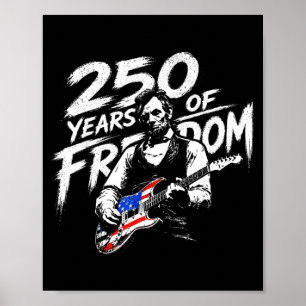 Affiche Abraham Lincoln jouant de la guitare le 4 juillet