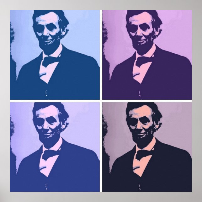 Affiche Abraham Lincoln Pop Art (Devant)