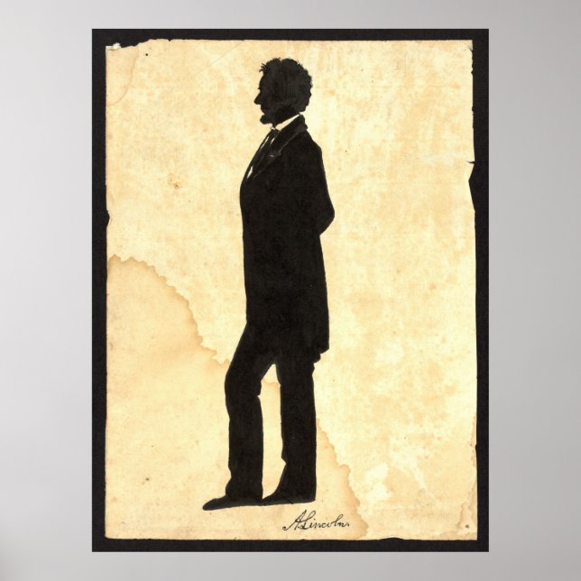Affiche Abraham Lincoln Silhouette 1860 (Devant)
